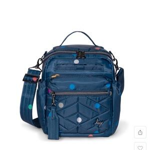 Alpine Blue Backpack with Durable Fabric and Multiple Compartments